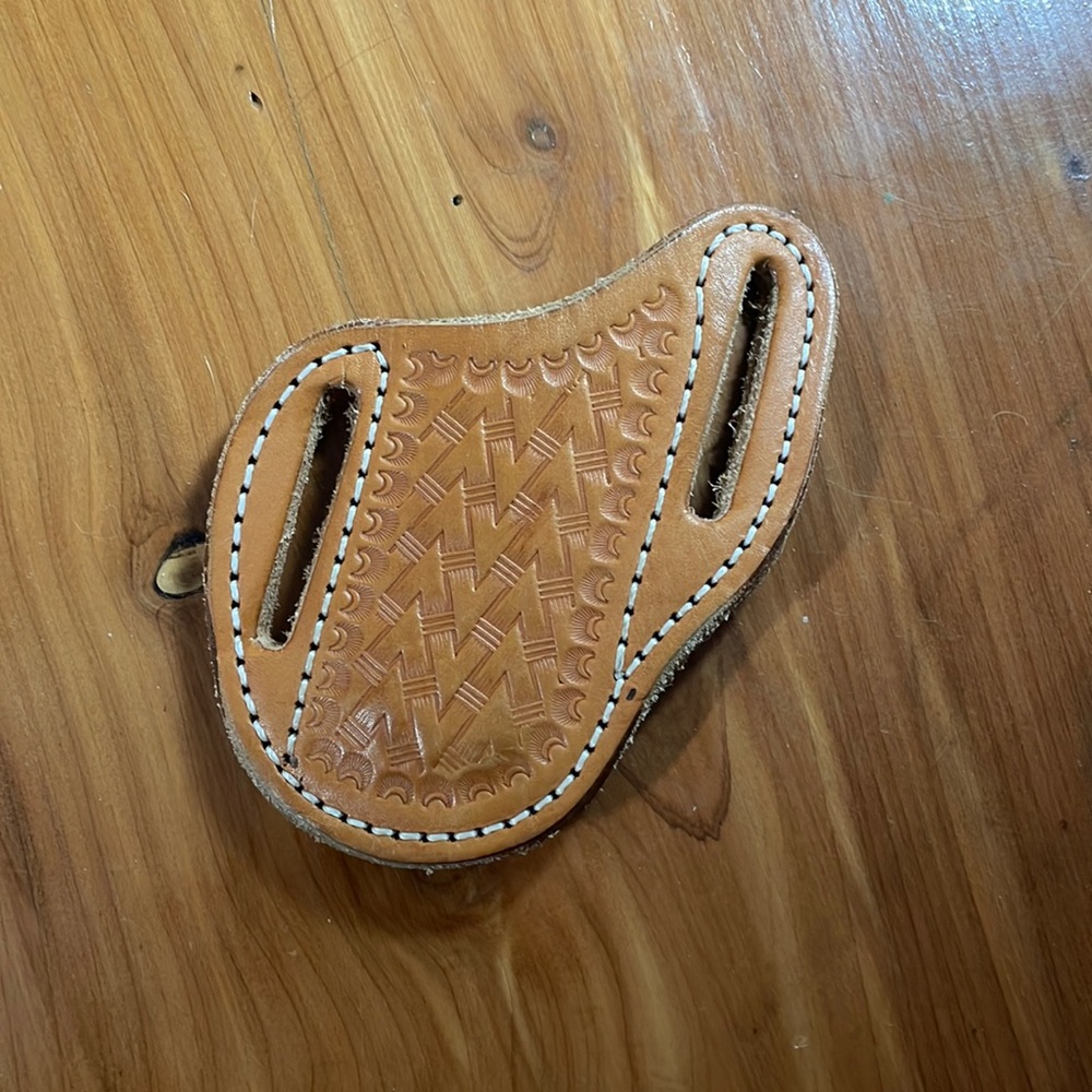 Tan belt knife sheath